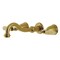 Kingston Brass KS3127KL Two-Handle Wall Mount Bathroom Faucet, Brushed Brass KS3127KL - alternate 1
